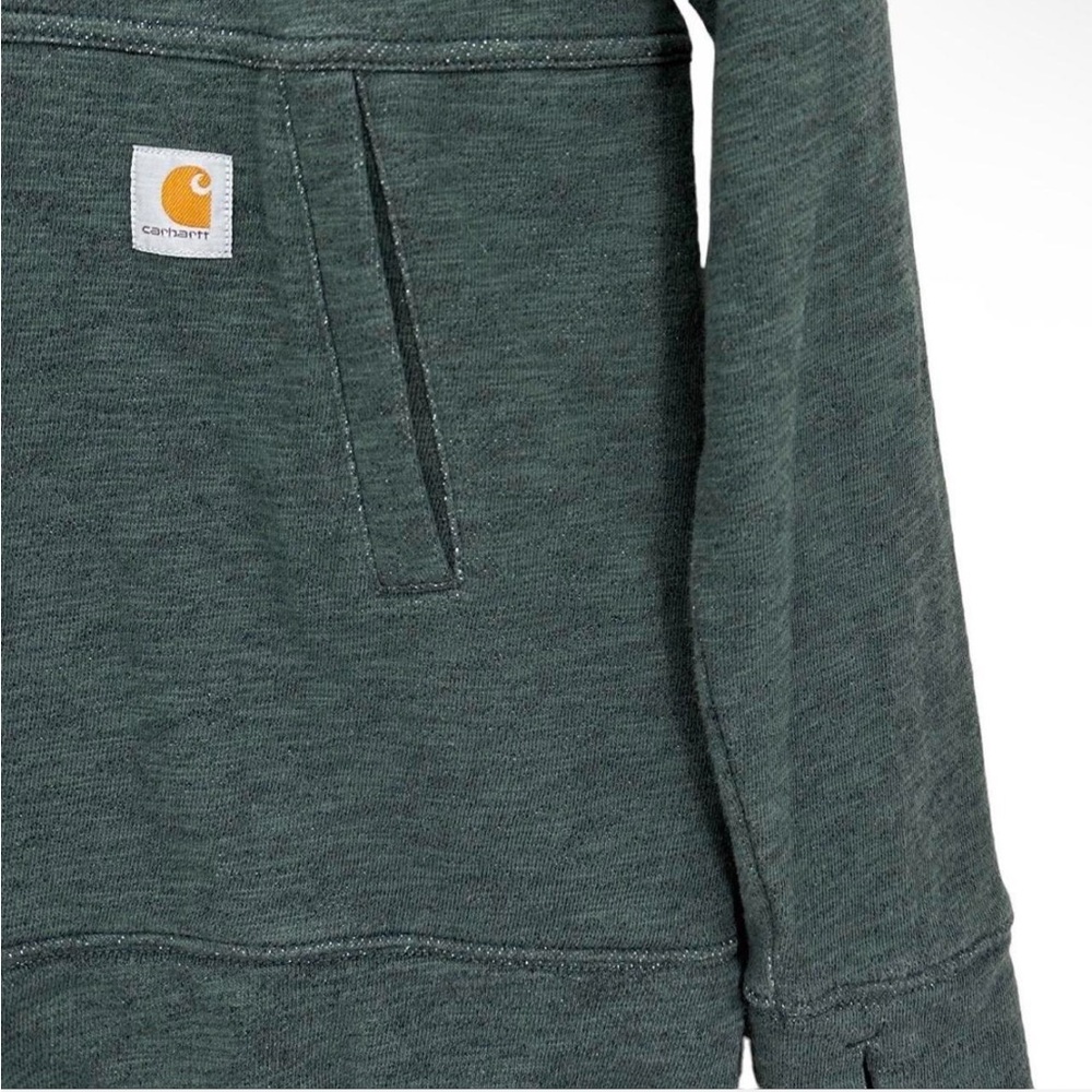 Carhartt Women's Midweight Newberry Green Heathered Green Hoodie. Small. - Picture 7 of 8